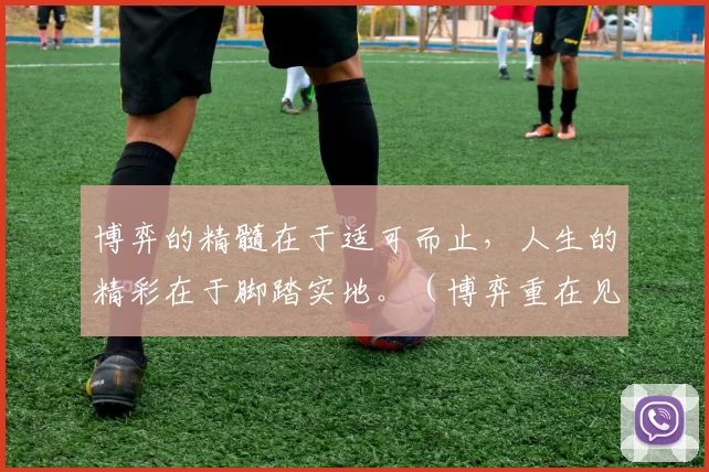 博弈的精髓在于适可而止，人生的精彩在于脚踏实地。（博弈重在见好就收，人生贵在脚踏实地。）