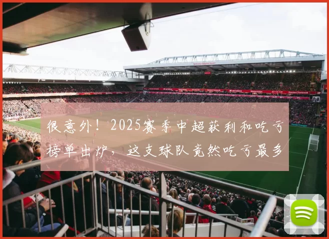 很意外！2025赛季中超获利和吃亏榜单出炉，这支球队竟然吃亏最多